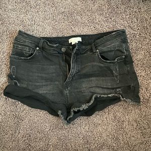 H&M black jean shorts